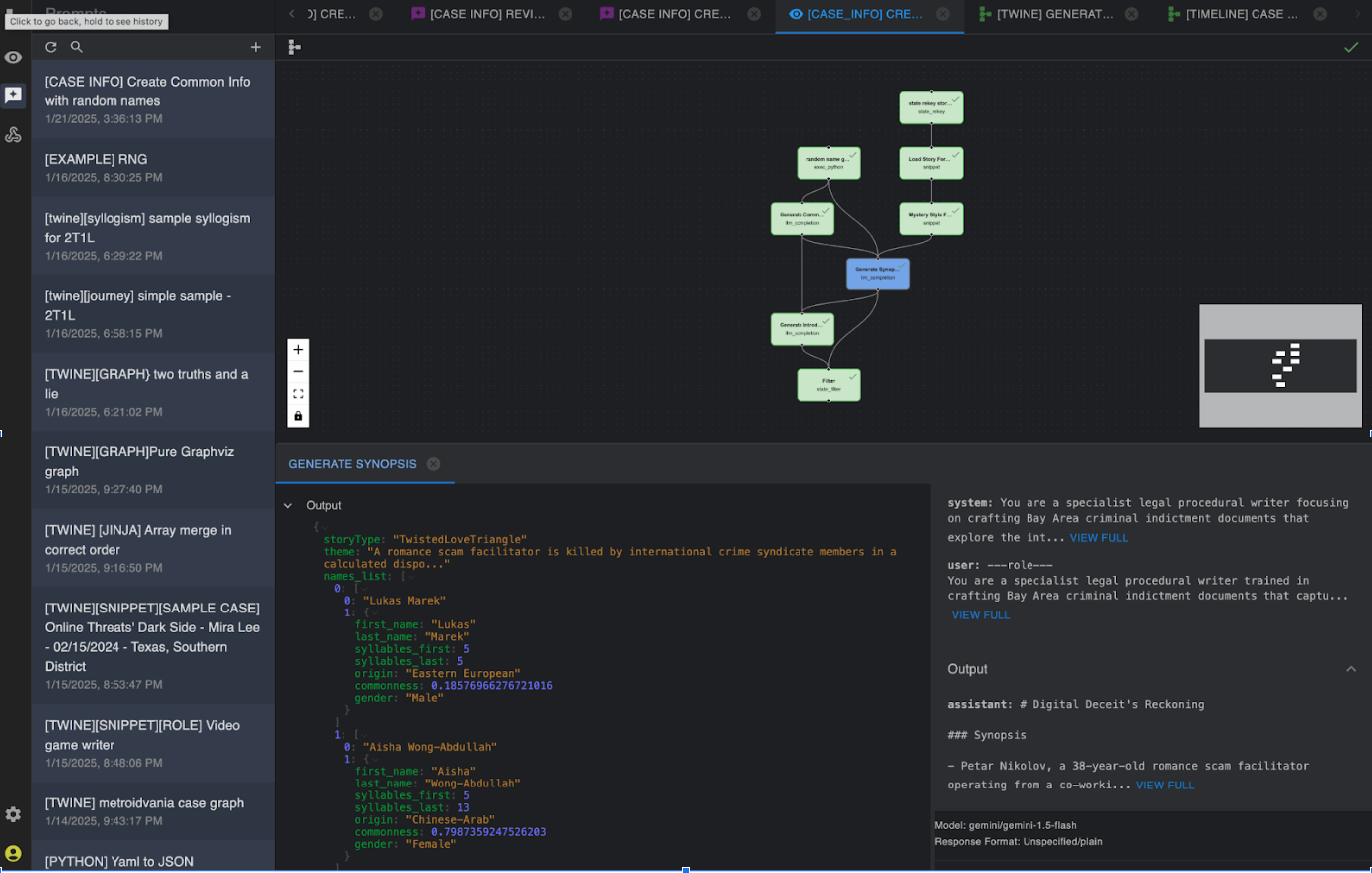 Capture d&#39;écran d&#39;une application de workflow configurant une tâche d&#39;IA nommée 